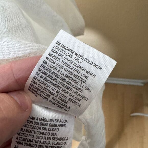 Club Room Luxury Linen Shirt Mens XXL White Button Up Short Sleeve Linen NWT - Picture 4 of 7